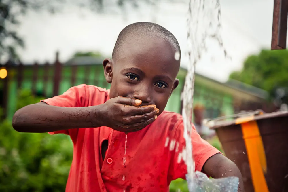 Borehole providing sustainable water access to rural communities